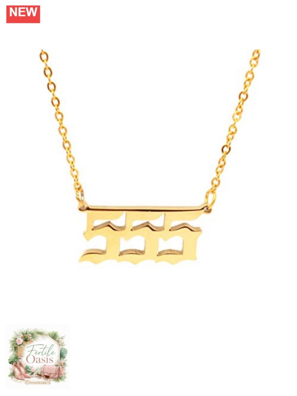 18K Gold Plated Angel Number Necklace Dainty Choker Stainless Steel